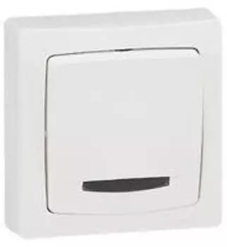 Legrand OTEO Aus-/Wechselschalter mit Kontrollleuchte, Aufputz, 250V (086017)