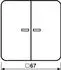 Jung KNX RF Taster 2-fach, Duroplast, grau (CD10921STRFGR)