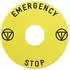 Schneider Electric Schild Ø60 Not-Halt-Taster EMERGENCY STOP mit Schutzkragen (ZBY9330M)