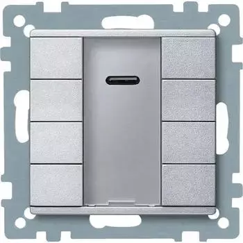 Schneider Electric KNX Taster 4-fach mit IR-Empf&auml;nger, Aluminium (MTN627960)