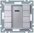Schneider Electric KNX Taster 4-fach mit IR-Empfänger, Aluminium (MTN627960)