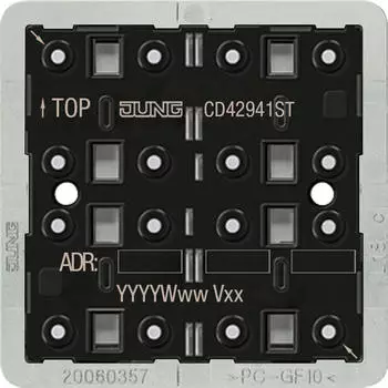 Jung CD42941ST KNX Tastsensor-Modul Universal 4-fach Secure (CD42941ST)