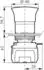 BACO L22DR01B Not-Aus-Schalter Frontring Kunststoff, Schwarz, 10A 600V IP69K (BAL22DR01B)