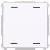 EIB, KNX, Push Button Lite 63 2-fach, RGBW, Neutral, Studiowei&szlig; Hochglanzfinish