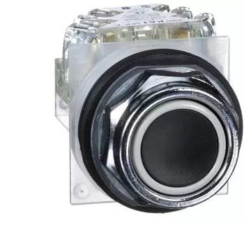 Schneider Electric Harmony 9001K Drucktaster &Oslash;30mm flach schwarz 1&Ouml;S (9001KR1BH13)