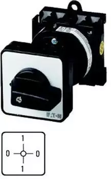 Eaton T0 EIN-AUS-Schalter 20A 2-Kontakte 0-1-0-1 90&deg; rastend Zwischenbau (083932)