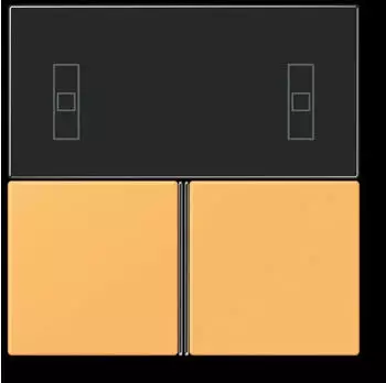 Jung KNX Tastensatz 3-fach f&uuml;r Komfortregler, ocre jaune clair (LC4093TSA254)