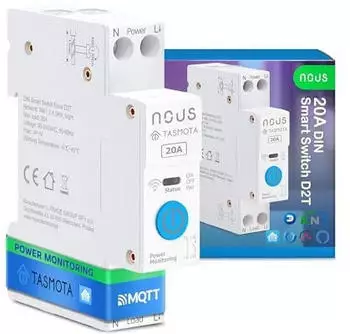 Nous D2T WLAN Smart Schalter DIN-Schiene 20A ESP32 Matter (D2T)