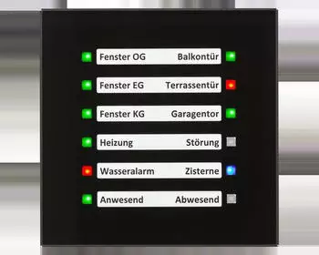 MDT Glas LED Anzeige KNX, schwarz (SCN-GLED1S.01S)