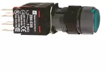 Schneider Electric Leuchtdrucktaster XB6AW3B1B flach gr&uuml;n LED 24V IP65 (XB6AW3B1B)