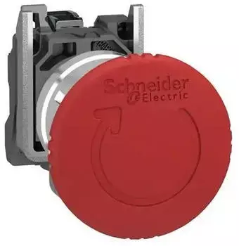 Schneider Electric Harmony XB4 Pilzdrucktaster NOT-AUS rastend, Drehentriegelung, 1&Ouml; (XB4BS8446)
