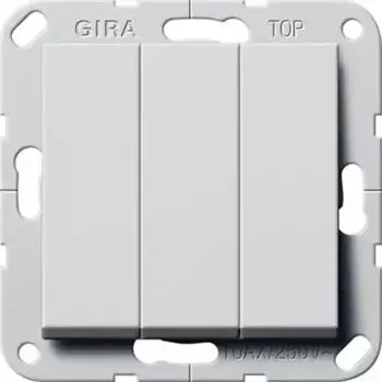 Gira Wippschalter BS 3-fach Aus System 55 Grau Matt (2830015)