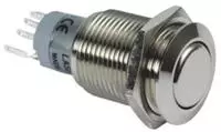 Drucktaster - Rund - Metall - Dpdt 2no 2nc