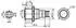 Velleman R1601 Drucktaster Rund Metall DPDT 2NO 2NC (R1601)