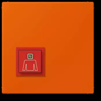 Jung Notrufsystem Ruftaster Serie LS, Thermoplast lackiert, orange vif (NRSLC0834RT260)