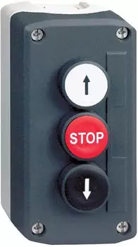 Schneider Electric Harmony XB5 Aufbaugeh&auml;use 3 Drucktaster Auf-Stop-Ab (XALD326)