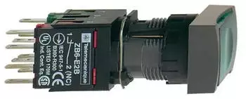 Schneider Electric Leuchtdrucktaster XB6DF3B1B gr&uuml;n &Oslash;16 mit Rastung 24V 1S (XB6DF3B1B)