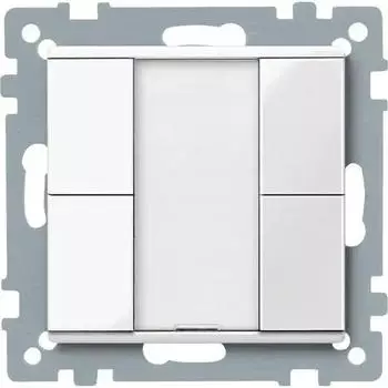Schneider Electric Taster 2fach Plus polarwei&szlig; gl&auml;nzend, System M (MTN617219)