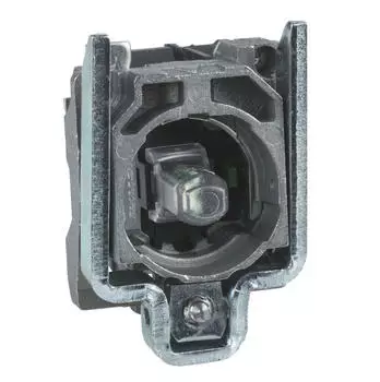 Schneider Electric Harmony XB4 Hilfsschalterblock mit LED 1&Ouml; 110-120V AC Metall wei&szlig; (ZB4BW0G12)