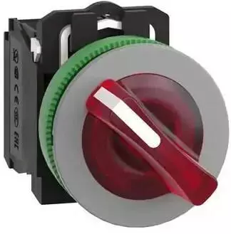 Schneider Electric Harmony XB5F Leuchtwahlschalter 2-Stellungen 24V AC/DC rot (XB5FK124B5C0)