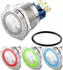 TRU Components GQ22 Vandalismusgeschützter Druckschalter RGB LED 250V/AC 3A IP65 (TC-7494640)
