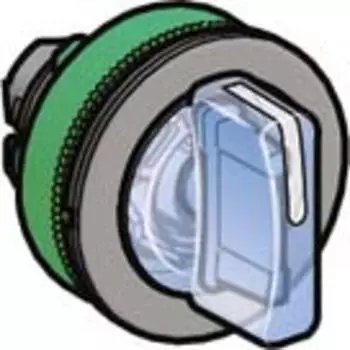 Schneider Electric Leuchtwahlschalter Frontelement flacher Einbau &Oslash;30mm blau 3-Stellung (ZB5FK1363)