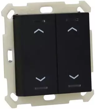 MDT KNX Taster Light 55 2-fach RGBW Jalousie, schwarz matt (BE-TAL55T206.A1)