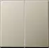 Jung LB-Management Taster 2fach Duroplast lackiert, champagner (A1702CH)