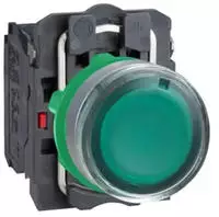 Schneider Electric XB5AW33G5C0 Leuchtdrucktaster, kompl, Kunststoff, tastend, gr&uuml;n,