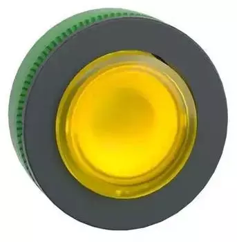 Schneider Electric Harmony XB5F Leuchtdrucktaster Frontelement, Kunststoff, 30mm, gelb, rastend (ZB5FH83)