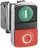 Schneider Electric Harmony Doppeldrucktaster Betätiger flach 22mm Weiß/Schwarz (ZB4BA7120)