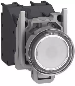 Schneider Electric Harmony XB4 Leuchtdrucktaster Metall wei&szlig; &Oslash;22mm 4-254V AC/DC ATEX (XB4BP183BM5GEX)