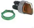 Schneider Electric Harmony XB5 Leuchtwahlschalter Frontelement, Kunststoff, 22mm, 3 Stellungen, tastend, Orange (ZB5AK1853C0)
