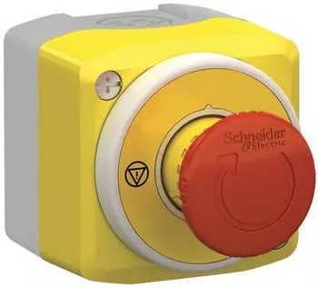 Schneider Electric XALK178W3B140E Not-Aus-Taster im Geh&auml;use, 1 Schlie&szlig;er + 1 &Ouml;ffner, rastend (XALK178W3B140E)