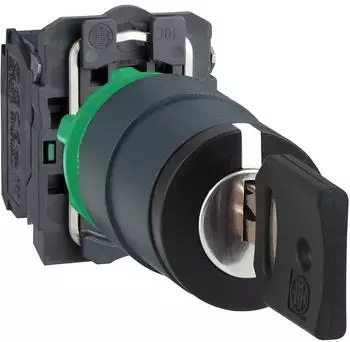 Schneider Electric XB5AG03 Schl&uuml;sselschalter 2-stufig 45&deg; schwarz (XB5AG03)