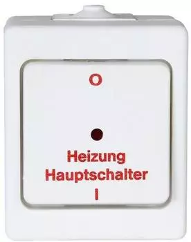 Kopp STANDARD Heizungshauptschalter 2-polig, beleuchtet, AP, IP44 (567302005)