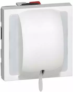 Legrand Mosaic Zugtaster Wechselkontakt 2-modulig, ultraweiß (077044)