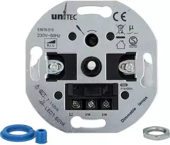 Unitec LED Dimmer Druck-Wechselschalter 3-60W, Unterputz (30194)