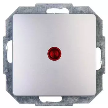 Kopp Paris HK05 Kontrollschalter beleuchtet 10AX 250V, stahl-silber (651660080)