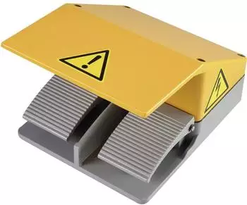 TRU Components Fu&szlig;schalter 220/380V/AC 10A, 2 Pedale, gelb (TC-6648036)