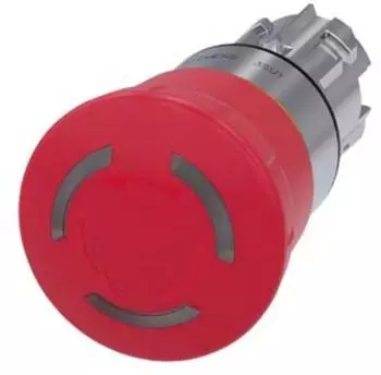 Siemens Not-Halt-Pilzdrucktaster beleuchtet, 22mm, rot, Metall hochglanz (3SU10511HB200AA0)