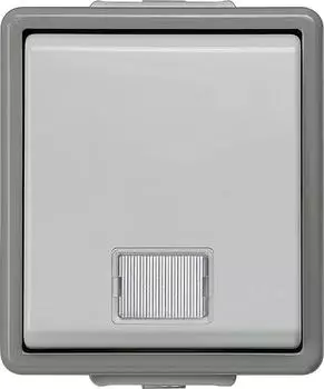 Siemens DELTA fläche Kontrollschalter AP IP44, dunkelgrau/hellgrau (5TA4700)