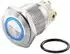 TRU Components TC-GQ16F-10E/L/B/12V/S vandalismusgeschützter Druckschalter, silber (TC-7494696)