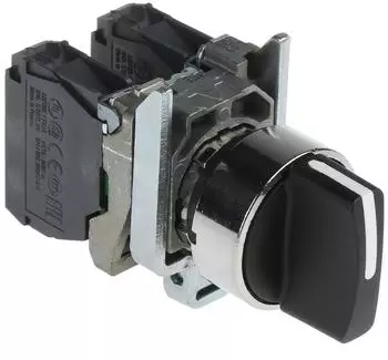 Schneider Electric Harmony XB4 Drehschalter 22mm 3-Positionen schwarz (XB4BD33)