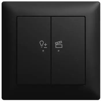 Busch-Jaeger 62851 UJ-915-WL LED-Dimmer-Set flex 1-fach, Wireless, schwarz matt (2CKA006200A0951)