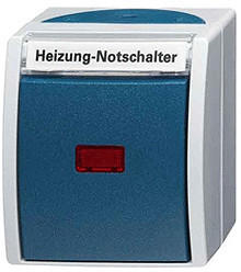 Busch-Jaeger Wippkontrollschalter / Heizung-Notschalter (2601/6 SKWNH-53)