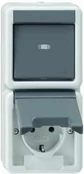 Gira Kombination Wippschalter / SCHUKO-Steckdose (017630)
