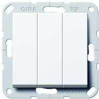 Gira 283203, Gira 283203 Wippschalter 3-fach Wechselschalter System 55 Reinwei&szlig;