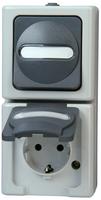 Kopp Ap-fr Kombi Ssd/sch. Senkr. Gr (130856009 Blue Elec)