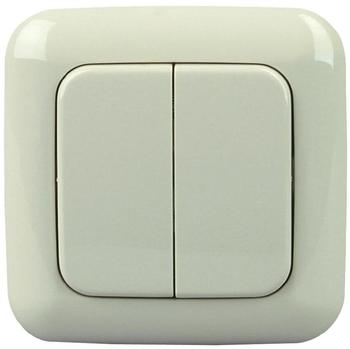 Kopp Funk-Wandschalter 2-fach, elektrowei&szlig; 8228.0102.9